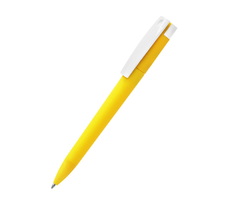 Ручка пластиковая T-pen софт-тач, желтая