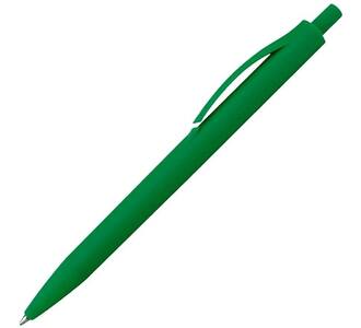 Ручка шариковая IGLA SOFT, пластиковая, софт-тач, зеленая