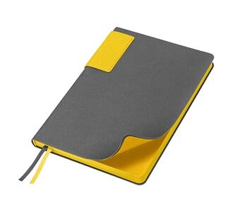 Ежедневник Flexy Star Sivilia Grey Edition Color А5 серо-желтый, недатированный в гибкой обложке