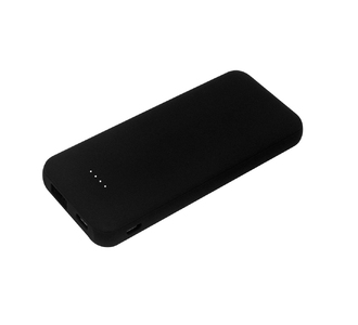 Внешний аккумулятор Arrida 5000mAh, с покрытием Baby skin, черный