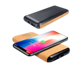 Внешний аккумулятор Suntory с беспроводной зарядкой, 10000 mAh, черный