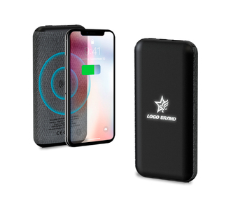 Внешний аккумулятор Stormoway, 10000 mAh с беспроводной зарядкой, черный