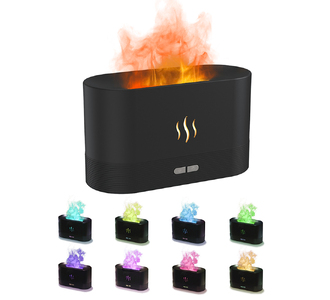 Светодиодный USB увлажнитель-ароматизатор Flame RGB, черный