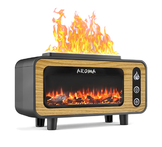 Светодиодный USB увлажнитель-аромадиффузор Vintage Fireplace, коричневый