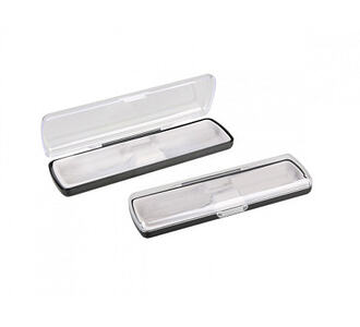 Футляр для ручки Pencase Uno, пластик, прозрачный/черный