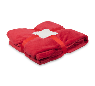 Плед флисовый SUPER SOFT COMFORT TRAVEL, красный