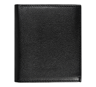 Кошелек с картхолдером Leather Plain, чёрный