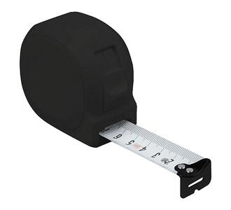 Рулетка Tools Carpenter, 3 метра пластиковая, с ремешком, черная