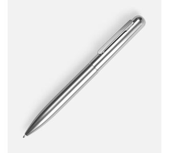 Ручка шариковая Scribo, серо-стальная