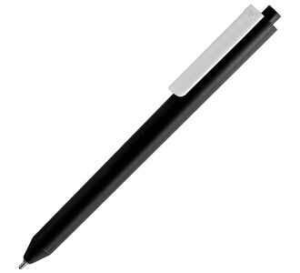 Ручка шариковая Pigra P03 Mat, черная с белым