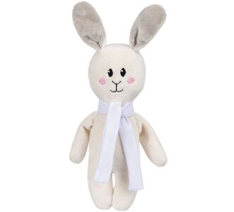 Мягкая игрушка Beastie Toys, заяц с белым шарфом