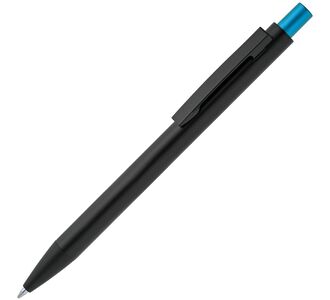 Ручка шариковая Chromatic, черная с голубым