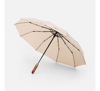Зонт складной Cloudburst в подарочной упаковке, бежевый