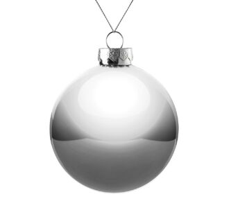 Оформительский шар Finery, 10 см, глянцевый серебристый