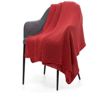 Плед Knitly, красный (коралл)