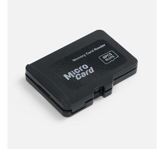 Органайзер для карт памяти и SIM с кардридером Multitask, черный