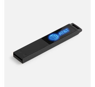 Флешка markBright Black с синей подсветкой, 32 Гб