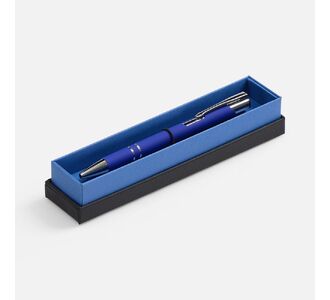Ручка шариковая Keskus Soft Touch в футляре, синяя