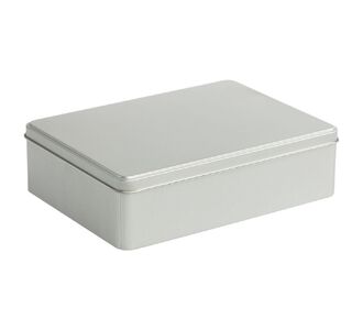 Коробка Pragmax L, прямоугольная, серебристая