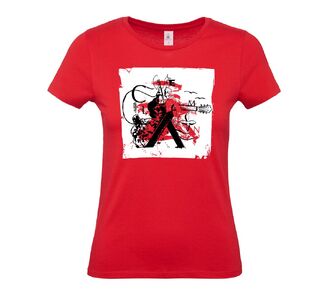 Футболка женская Carmen and Carwoman, красная