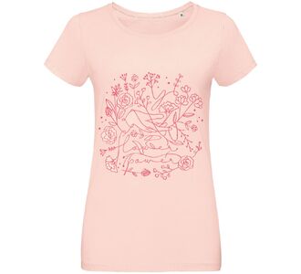 Футболка женская Flower Power, розовая