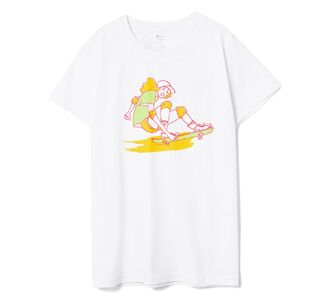 Футболка детская Skateboard, белая