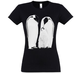 Футболка женская Like a Penguin, черная