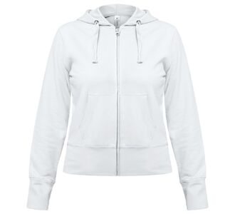 Толстовка женская Hooded Full Zip белая