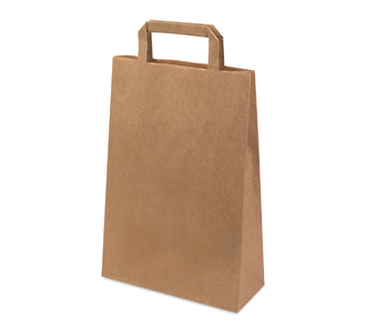 Пакет бумажный QUADRATA S, крафт, плотность 80 г/м2, 33 х 22 х 9 cм