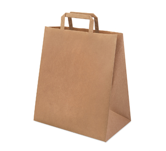 Пакет бумажный QUADRATA L, крафт, плотность 80 г/м2, 37 х 32 х 20 cм