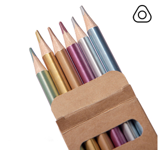Цветные карандаши METALLIC, 6 цветов