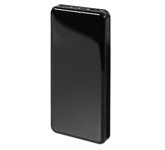 Универсальный аккумулятор Sleek 10 (10000 мАч), черный, 14х6.8х1,5 см