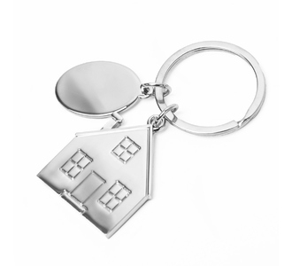 Брелок SILV HOME; 3,97 x 3,3 x 0,3 см; металл