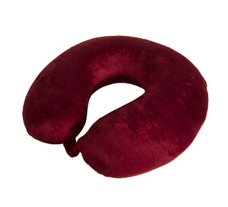 Подушка дорожная "SOFT"; memory foam, микрофибра, красный