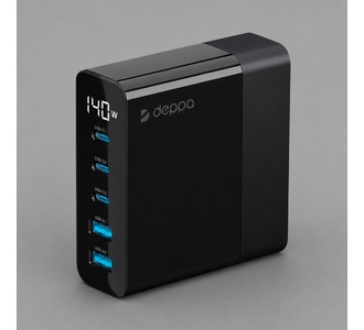 Зарядная станция 3xUSB Type-C, 2xUSB, PD, QC, 140Вт