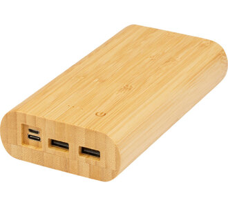Портативное зарядное устройство «Tulda» из бамбука, 20000 mAh