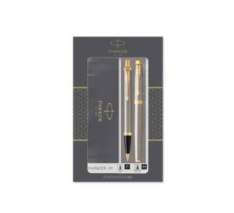 Набор Parker «IM Core Brushed Metal GT»: ручка шариковая, ручка роллер