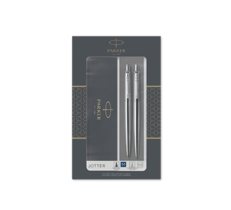Набор Parker «Jotter Core Stainless Steel CT» ручка шариковая, карандаш механический