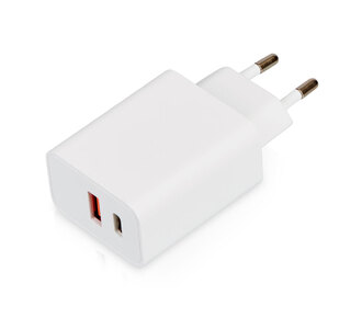 Сетевое зарядное устройство c выходами USB-A и USB-C и быстрой зарядкой QC/PD «Recharger Pro», 30 Вт