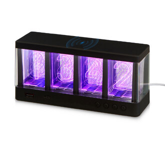 Часы с LED-подсветкой и беспроводной зарядкой «Cyber», 10 Вт