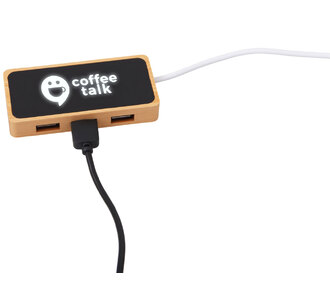 USB хаб с подсветкой лого «Reedia S5», 3*USB, 1*Type C