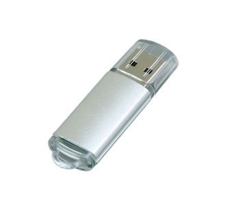 USB 2.0- флешка на 16 Гб с прозрачным колпачком