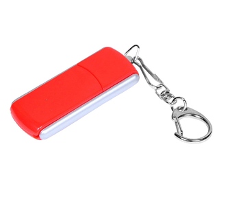 USB 2.0- флешка промо на 16 Гб с прямоугольной формы с выдвижным механизмом