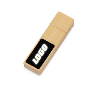 USB 2.0- флешка на 32 Гб c подсветкой логотипа «Bamboo LED»