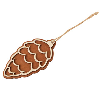 Деревянная подвеска на елку «Cedar»