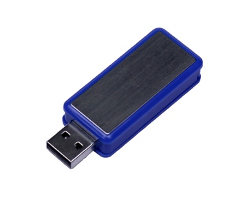 USB 2.0- флешка промо на 32 Гб прямоугольной формы, выдвижной механизм