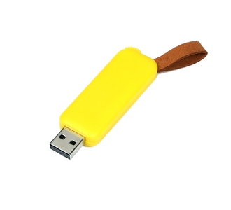 USB 2.0- флешка промо на 4 Гб прямоугольной формы, выдвижной механизм