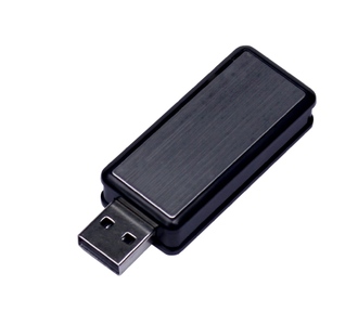 USB 3.0- флешка промо на 32 Гб прямоугольной формы, выдвижной механизм
