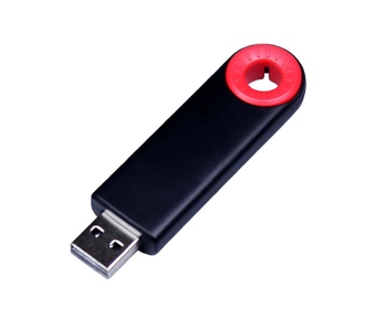 USB 2.0- флешка промо на 32 Гб прямоугольной формы, выдвижной механизм