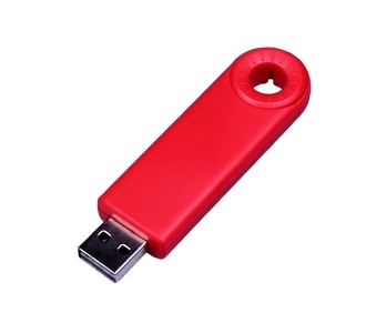 USB 3.0- флешка промо на 64 Гб прямоугольной формы, выдвижной механизм